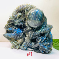 Natural Labradorite Dragon With Blue Flash