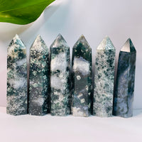 Moss agate Small Tower