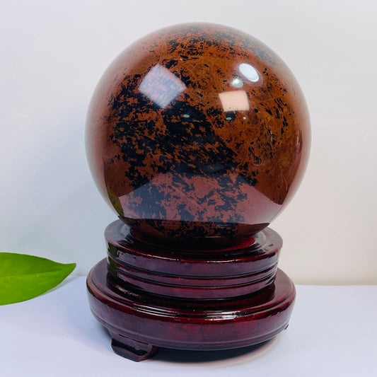 Natural Red Obsidian Sphere