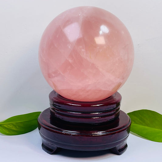 Natural Rose Quartz & Pink Quartz Crystal Sphere