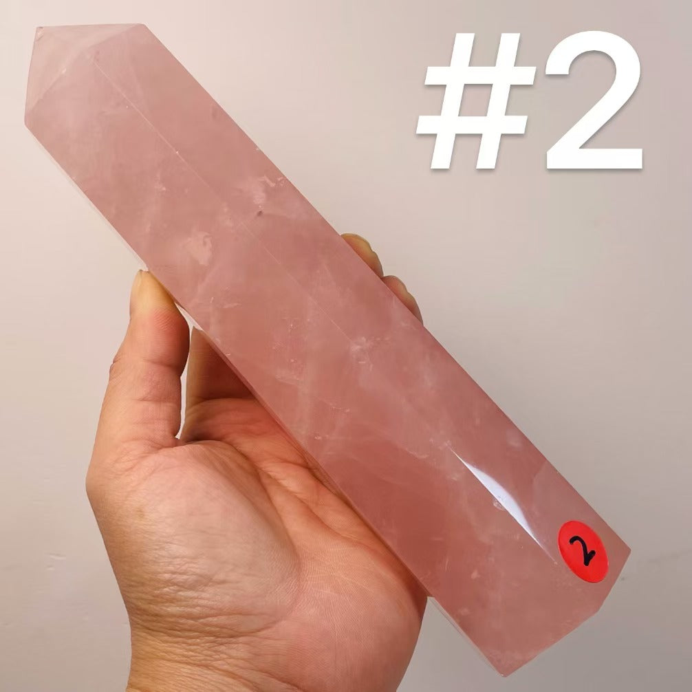 Natural Rose Quartz Tower