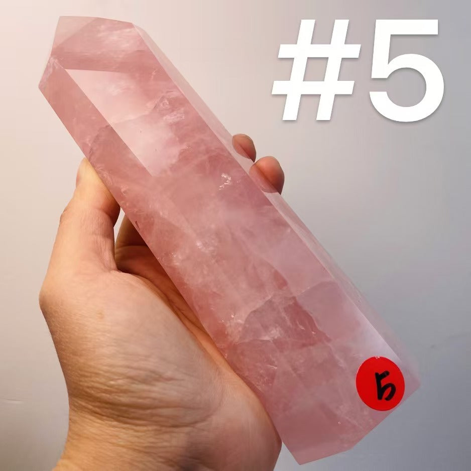 Natural Rose Quartz Tower