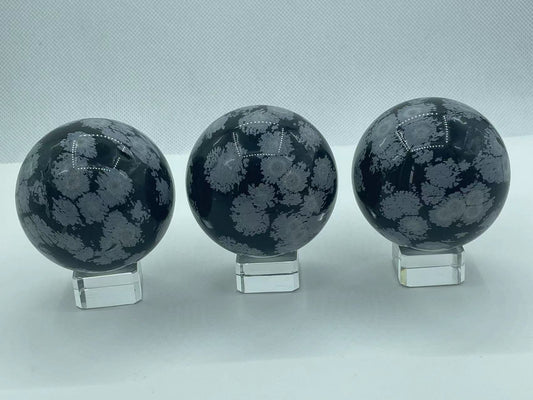 Snowflake Obsidian Sphere